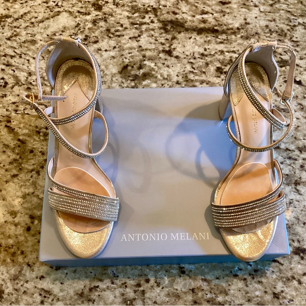 Antonio Melani Shimmering Gold Sandals